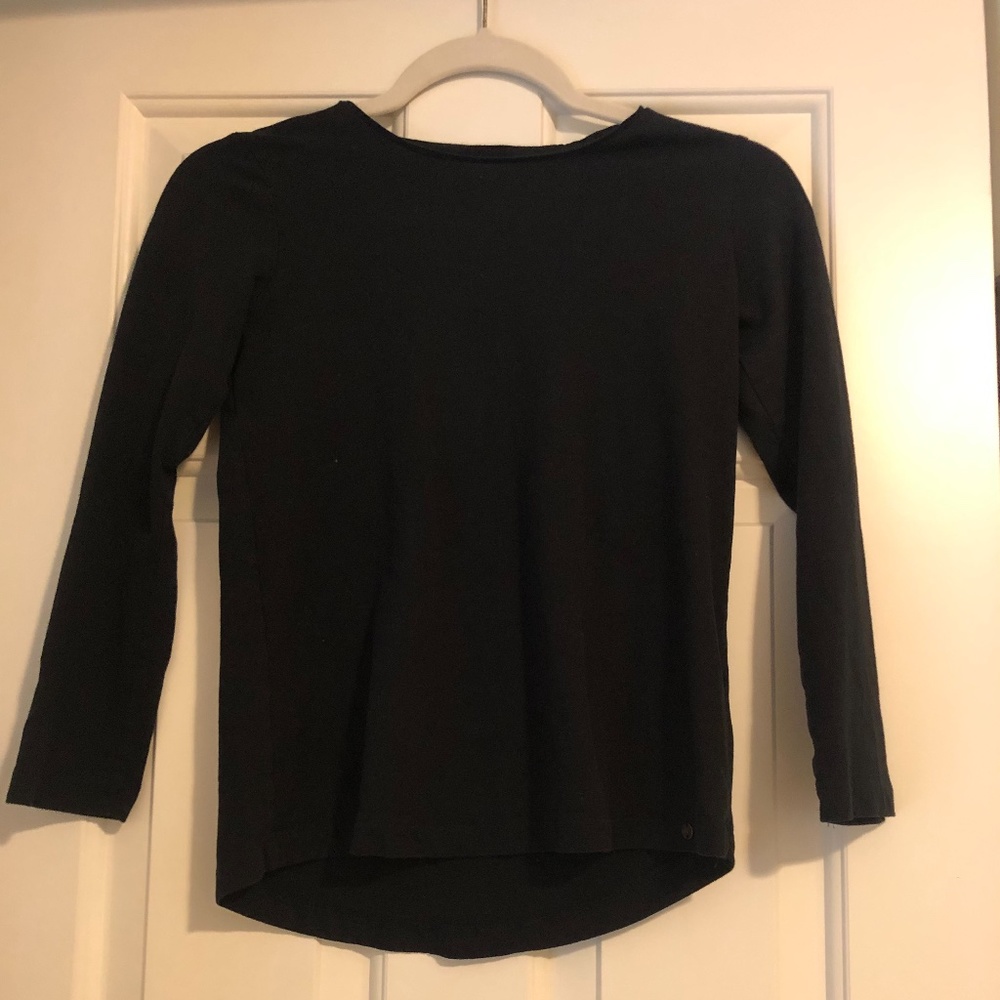 Girls Black Long-sleeve T-shirt